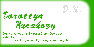 dorottya murakozy business card